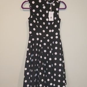 Grace Karin black  polka dot dress